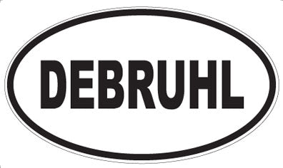 DEBRUHL - Oval Sticker
