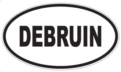 DEBRUIN - Oval Sticker