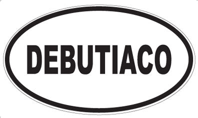 DEBUTIACO - Oval Sticker