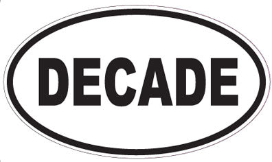 DECADE - Oval Sticker