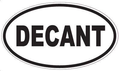 DECANT - Oval Sticker