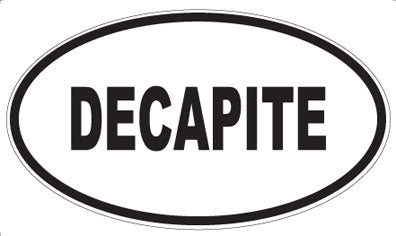 DECAPITE - Oval Sticker