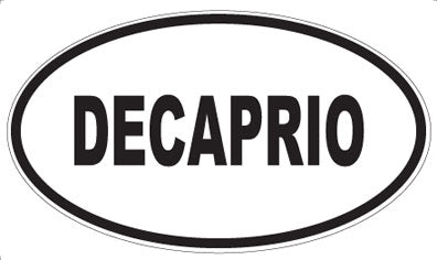 DECAPRIO - Oval Sticker
