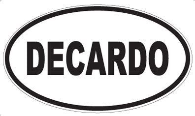 DECARDO - Oval Sticker