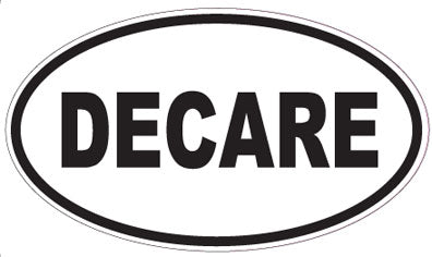 DECARE - Oval Sticker