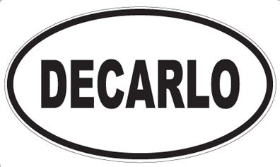 DECARLO - Oval Sticker