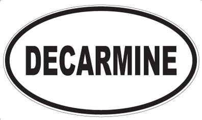 DECARMINE - Oval Sticker