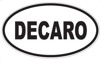 DECARO - Oval Sticker