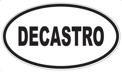 DECASTRO - Oval Sticker