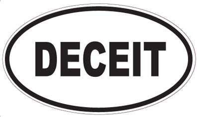 DECEIT - Oval Sticker