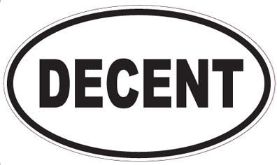 DECENT - Oval Sticker