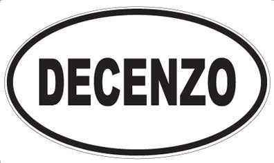 DECENZO - Oval Sticker