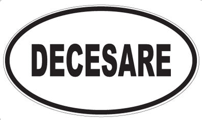 DECESARE - Oval Sticker