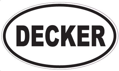 DECKER - Oval Sticker