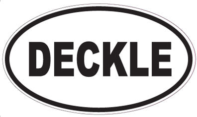 DECKLE - Oval Sticker