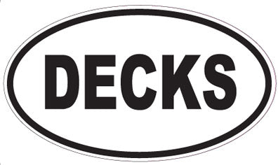 DECKS - Oval Sticker