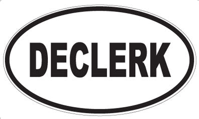 DECLERK - Oval Sticker