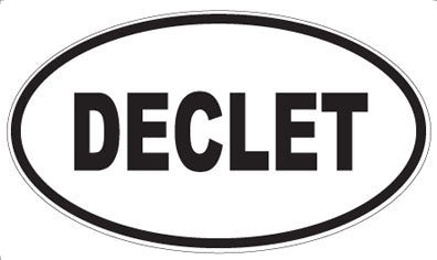 DECLET - Oval Sticker