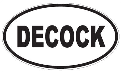 DECOCK - Oval Sticker
