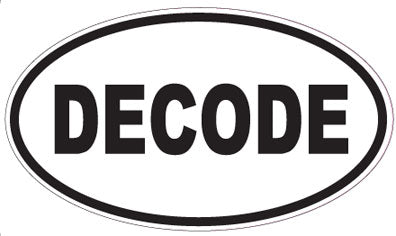 DECODE - Oval Sticker