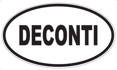 DECONTI - Oval Sticker