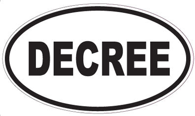 DECREE - Oval Sticker