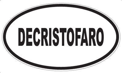 DECRISTOFARO - Oval Sticker