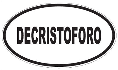 DECRISTOFORO - Oval Sticker