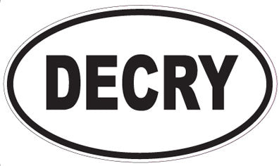 DECRY - Oval Magnet