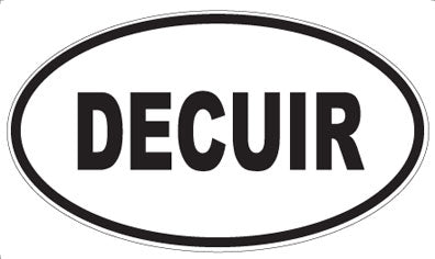 DECUIR - Oval Sticker