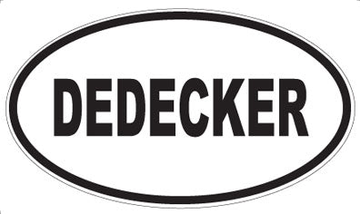 DEDECKER - Oval Sticker