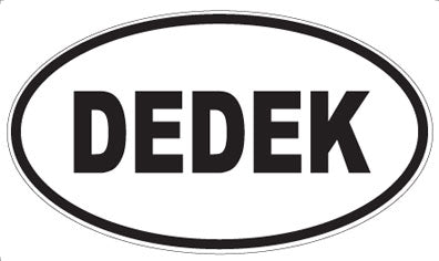 DEDEK - Oval Sticker
