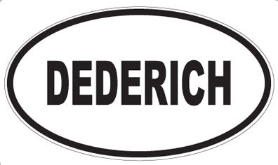 DEDERICH - Oval Sticker
