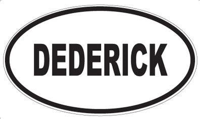 DEDERICK - Oval Sticker