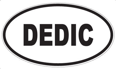 DEDIC - Oval Sticker