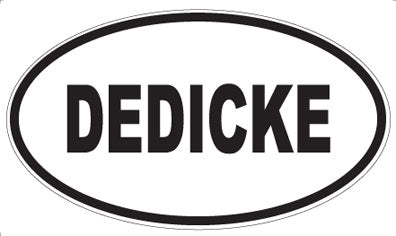 DEDICKE - Oval Sticker