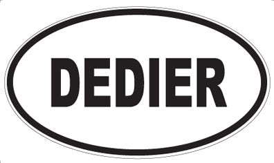 DEDIER - Oval Sticker