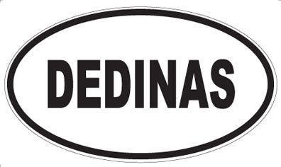 DEDINAS - Oval Sticker
