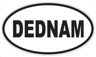 DEDNAM - Oval Sticker