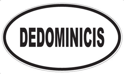 DEDOMINICIS - Oval Sticker