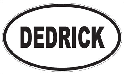 DEDRICK - Oval Sticker