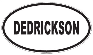 DEDRICKSON - Oval Sticker