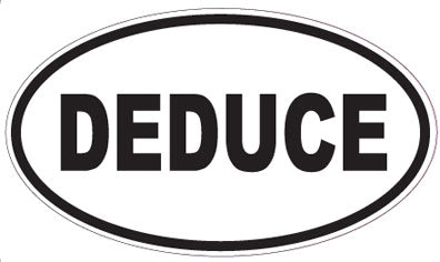 DEDUCE - Oval Sticker