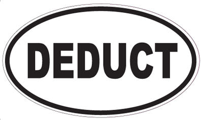 DEDUCT - Oval Sticker