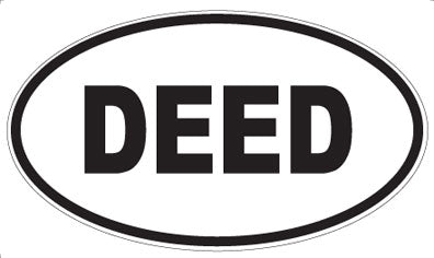 DEED - Oval Sticker