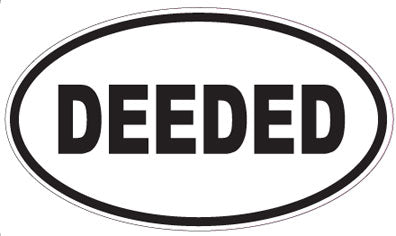 DEEDED - Oval Sticker