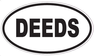 DEEDS - Oval Magnet