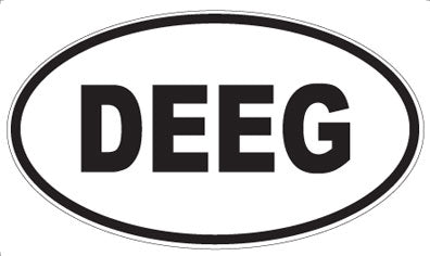 DEEG - Oval Sticker