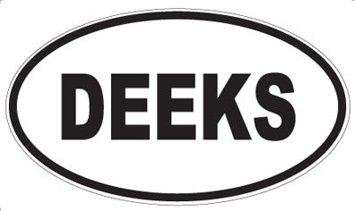 DEEKS - Oval Sticker
