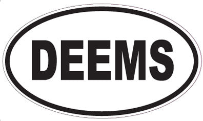 DEEMS - Oval Sticker